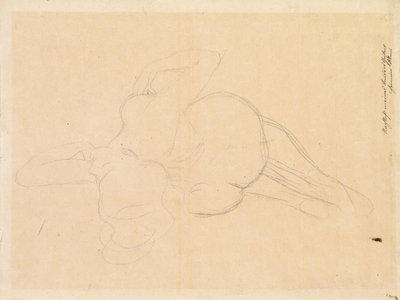 Nude Leaning Backwards by Gustav Klimt